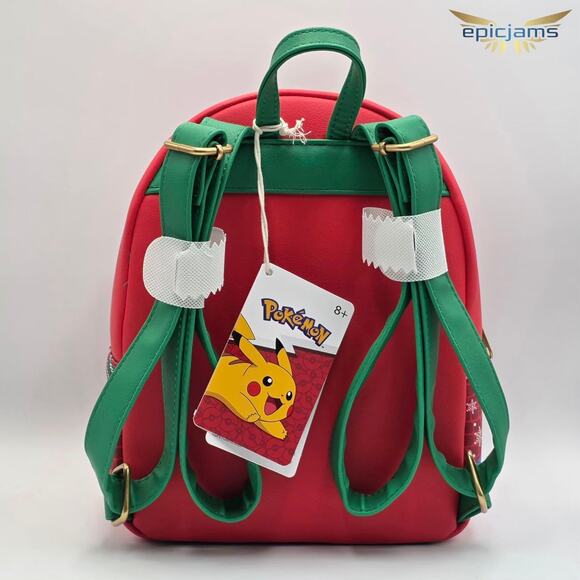 Loungefly Pokémon Christmas Tree Backpack Pikachu Squirtle Charmander Bulbasaur - Picture 6 of 7
